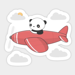 Kawaii Cute Panda Flying Sticker